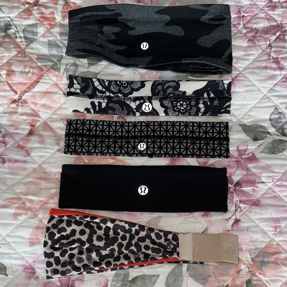 lululemon athletica Hair Accessories Set - Black, Gray, Tan